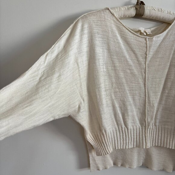 Moth Lightweight Vintage Slub Sweater Cream - Picture 4 of 4